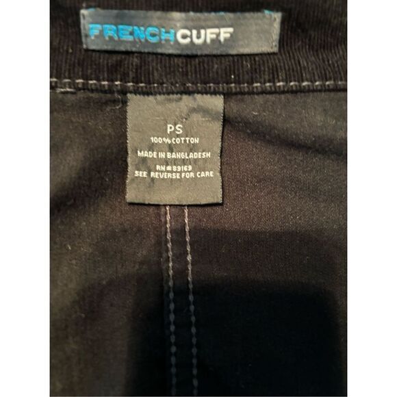 French Cuff Black Corduroy Type Button Up Jacket - Picture 7 of 8